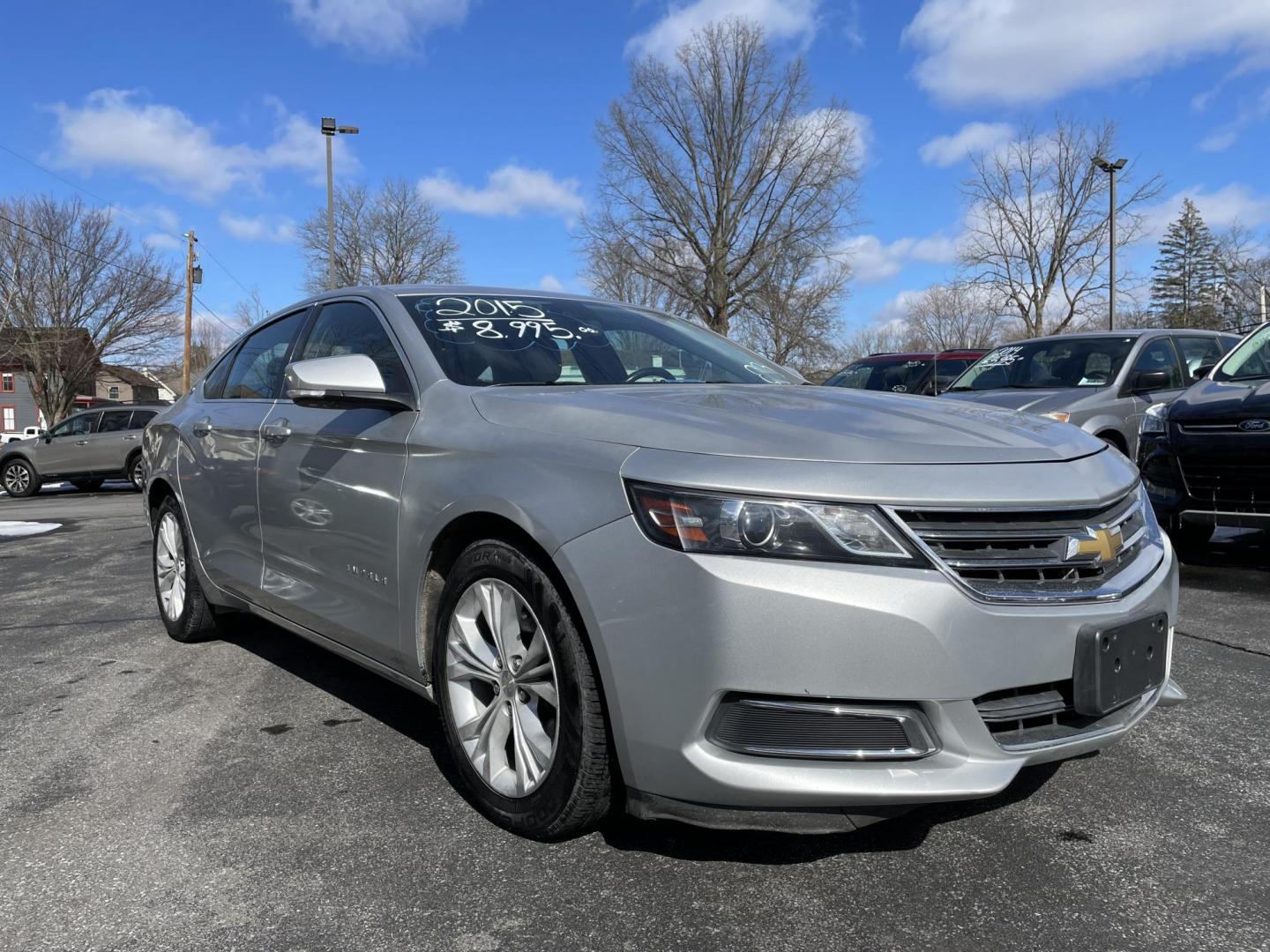 2015 silver Chevrolet Impala 2LT (1G1125S34FU) with an 3.6L V6 DOHC 24V FFV engine, 6-Speed Automatic transmission, located at 101 N. Main Street, Muncy, PA, 17756, (570) 546-5462, 41.207691, -76.785942 - Photo#1