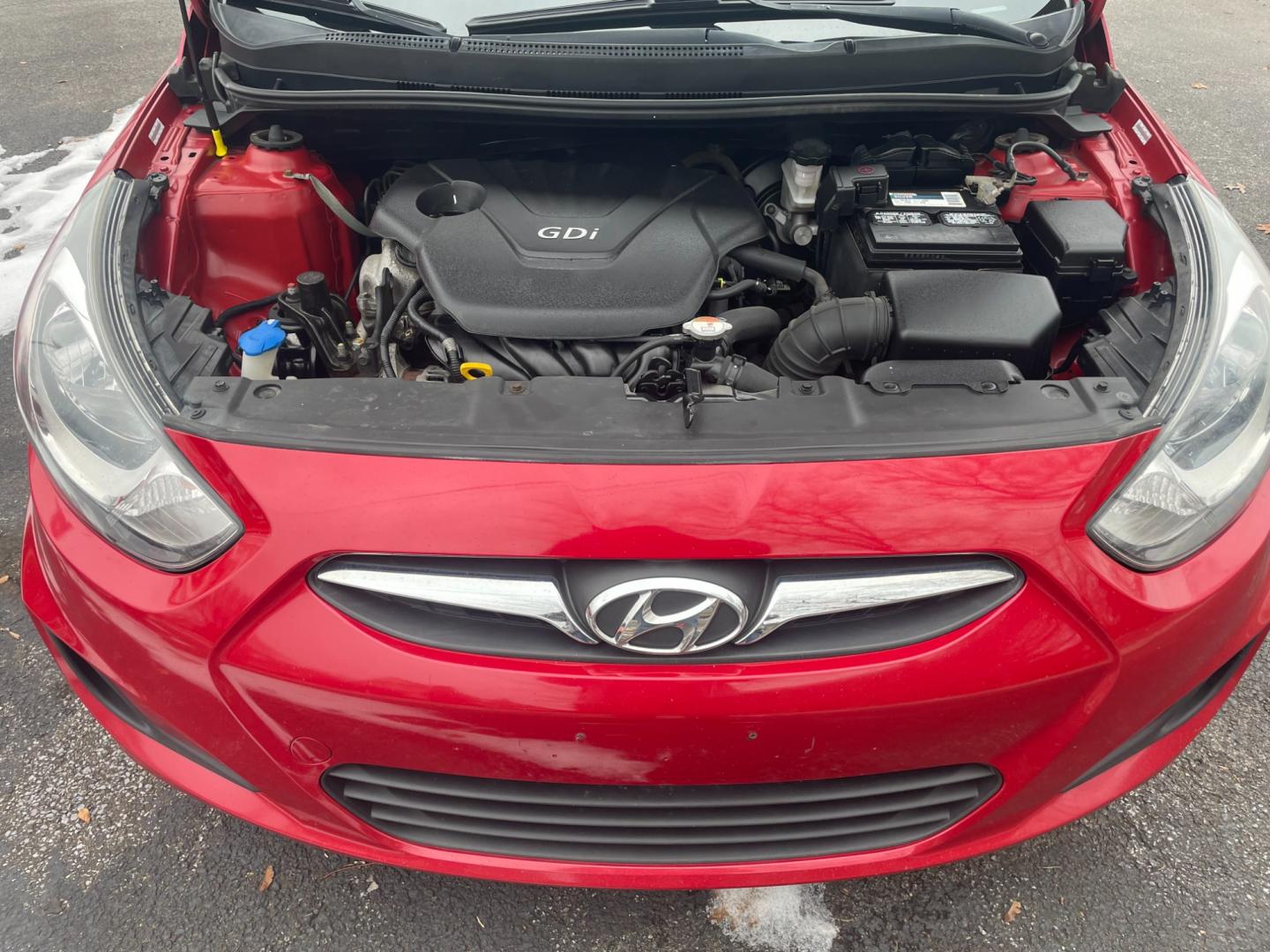 2014 Red Hyundai Accent GLS 4-Door (KMHCT4AE5E4) with an 1.6L L4 DOHC 16V engine, located at 101 N. Main Street, Muncy, PA, 17756, (570) 546-5462, 41.207691, -76.785942 - Photo#6