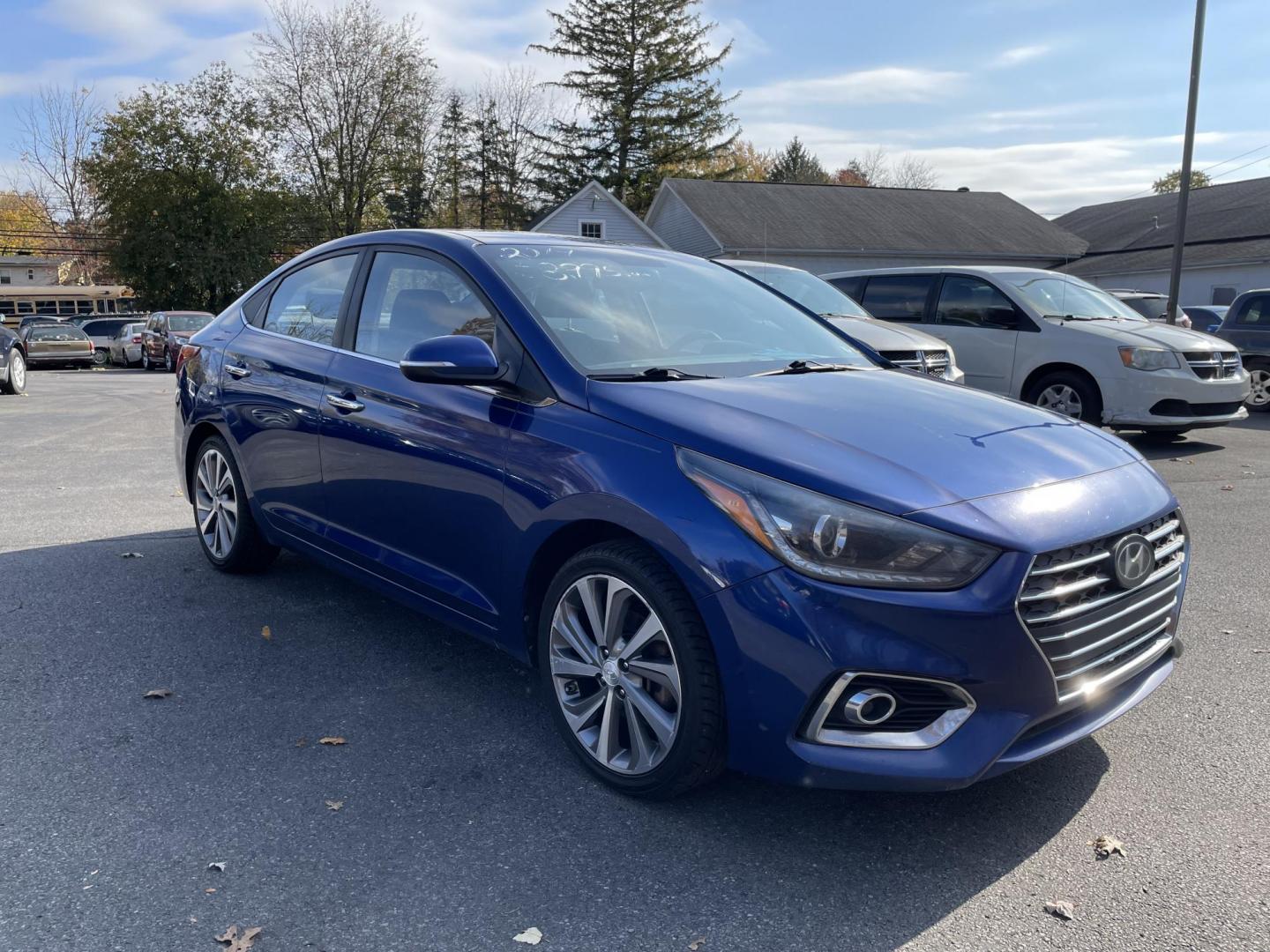 2019 blue Hyundai Accent Limited 4-Door (3KPC34A32KE) with an 1.6L L4 DOHC 16V engine, 6A transmission, located at 101 N. Main Street, Muncy, PA, 17756, (570) 546-5462, 41.207691, -76.785942 - Photo#1