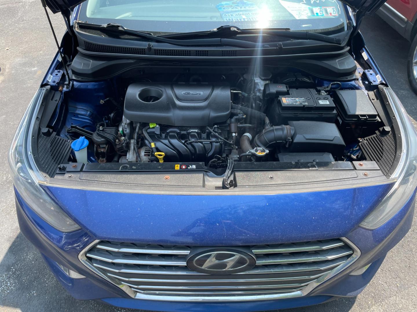 2019 blue Hyundai Accent Limited 4-Door (3KPC34A32KE) with an 1.6L L4 DOHC 16V engine, 6A transmission, located at 101 N. Main Street, Muncy, PA, 17756, (570) 546-5462, 41.207691, -76.785942 - Photo#7