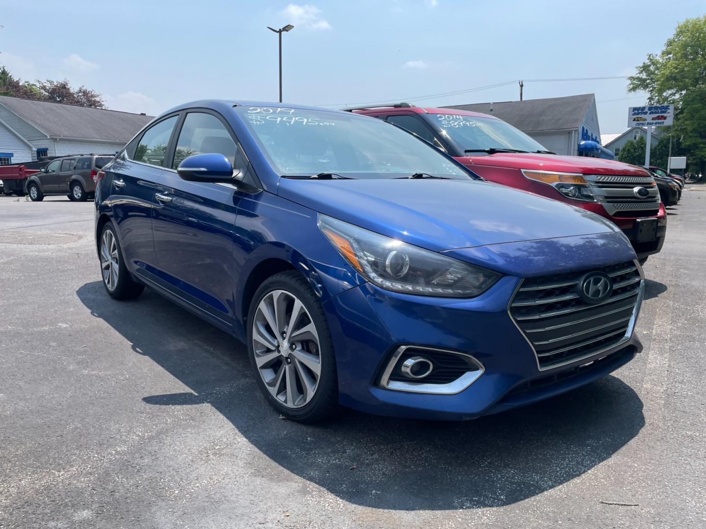 2019 blue Hyundai Accent Limited 4-Door (3KPC34A32KE) with an 1.6L L4 DOHC 16V engine, 6A transmission, located at 101 N. Main Street, Muncy, PA, 17756, (570) 546-5462, 41.207691, -76.785942 - Photo#0