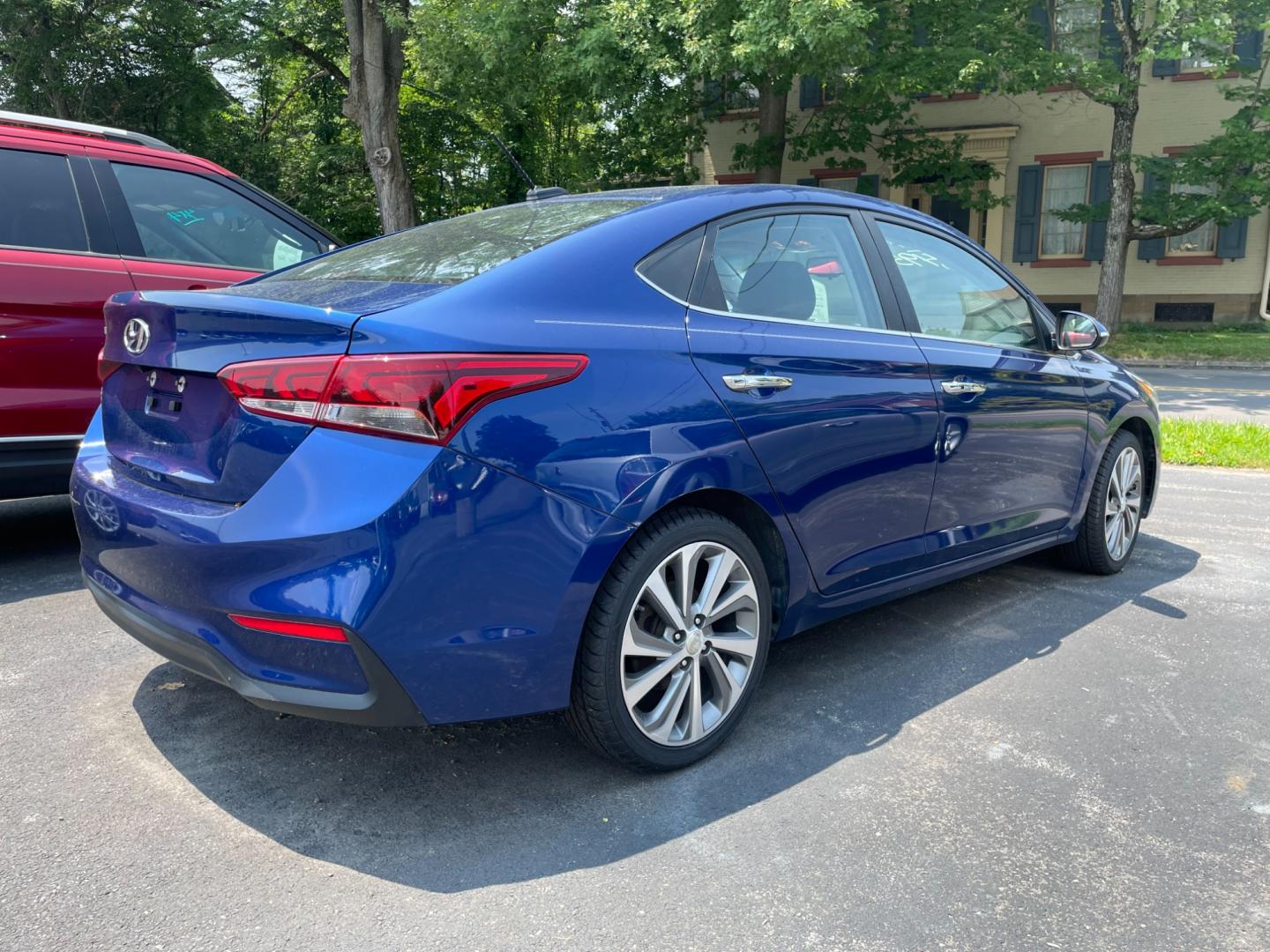 2019 blue Hyundai Accent Limited 4-Door (3KPC34A32KE) with an 1.6L L4 DOHC 16V engine, 6A transmission, located at 101 N. Main Street, Muncy, PA, 17756, (570) 546-5462, 41.207691, -76.785942 - Photo#3