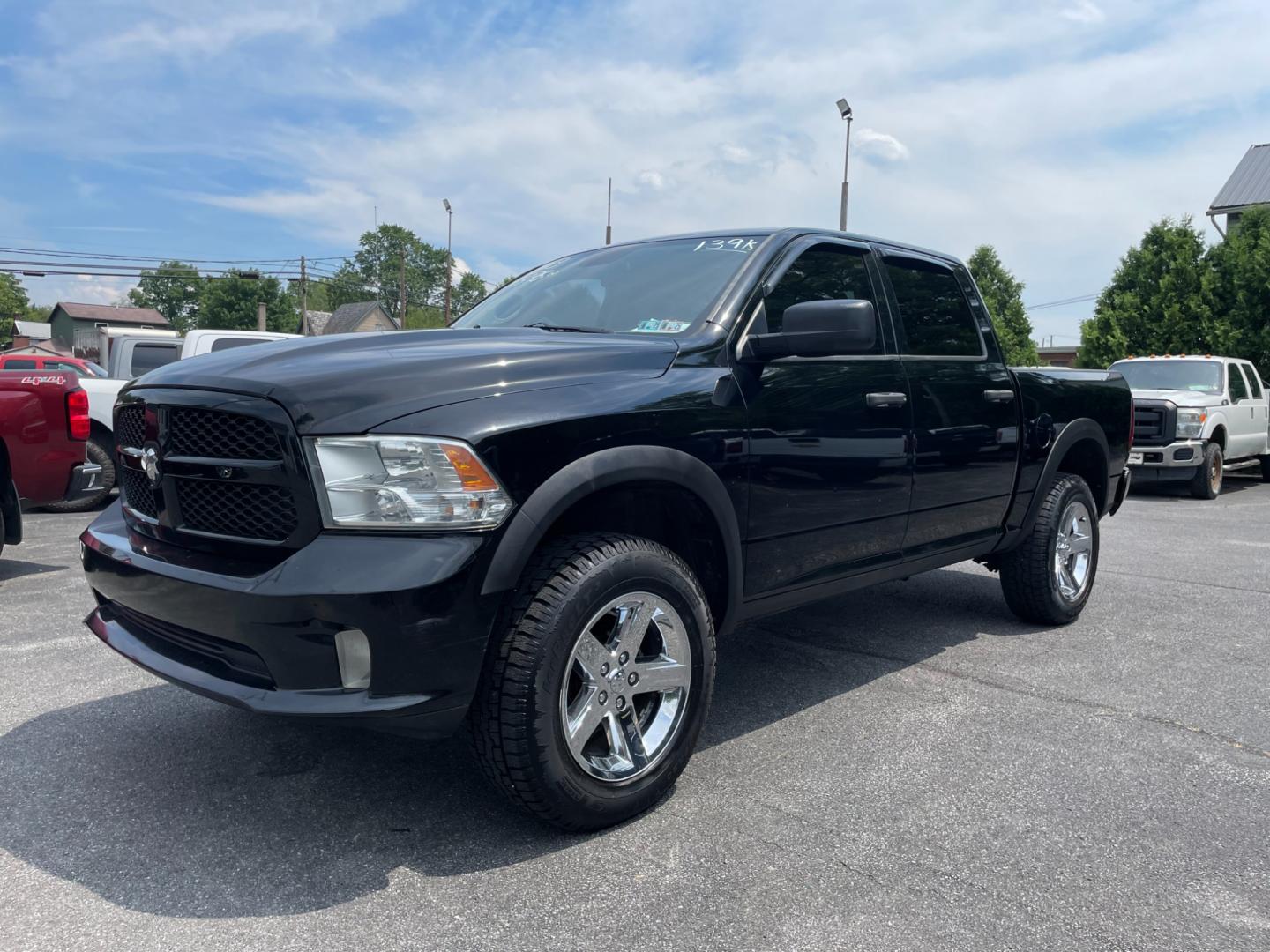 2013 black RAM 1500 Tradesman Crew Cab SWB 4WD (1C6RR7KT4DS) with an 5.7L V8 OHV 16V engine, 6-Speed Automatic transmission, located at 101 N. Main Street, Muncy, PA, 17756, (570) 546-5462, 41.207691, -76.785942 - Photo#0