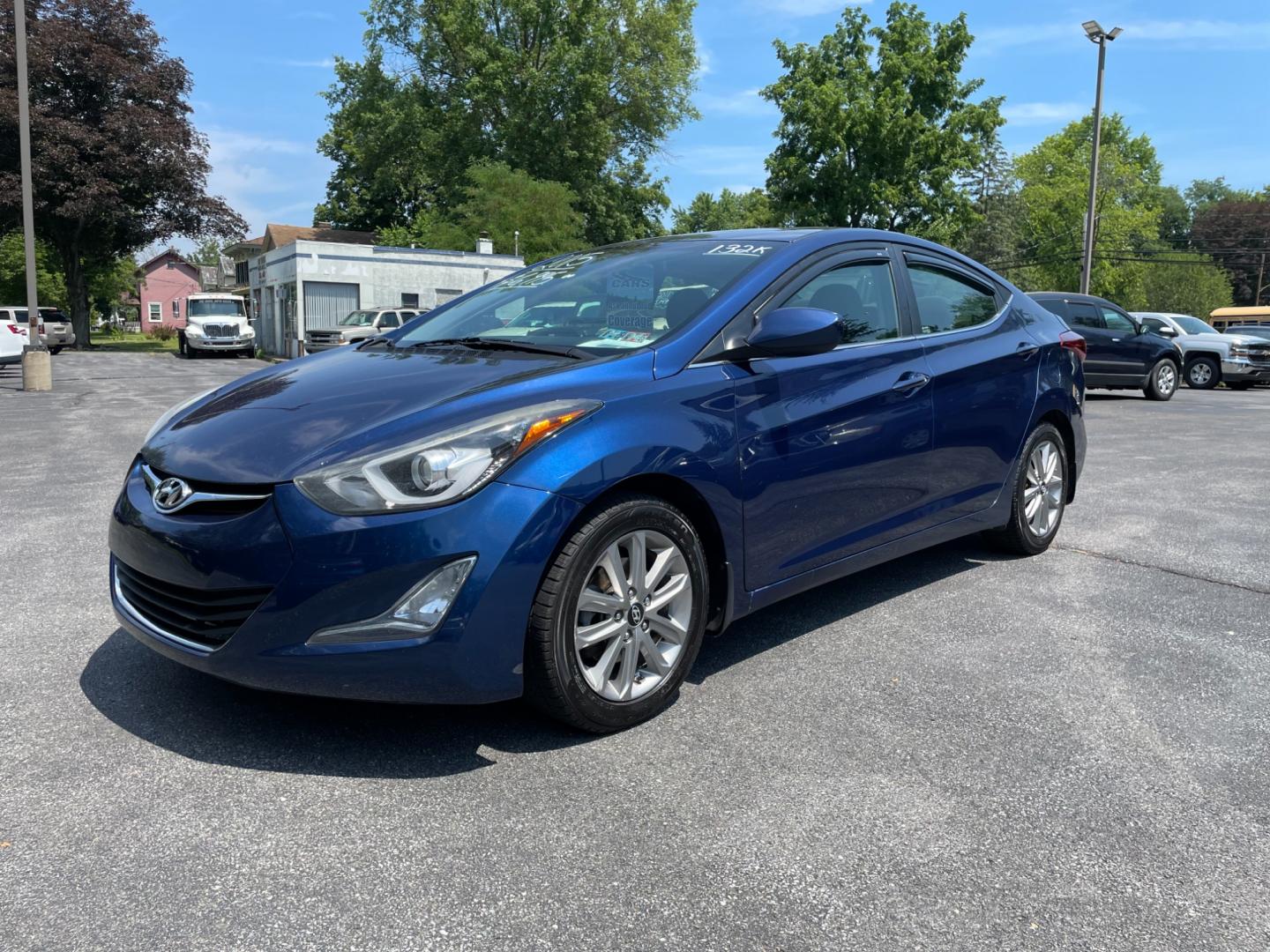 2015 blue Hyundai Elantra Limited (5NPDH4AE9FH) with an 1.8L L4 DOHC 16V engine, 6-Speed Automatic transmission, located at 101 N. Main Street, Muncy, PA, 17756, (570) 546-5462, 41.207691, -76.785942 - Photo#0