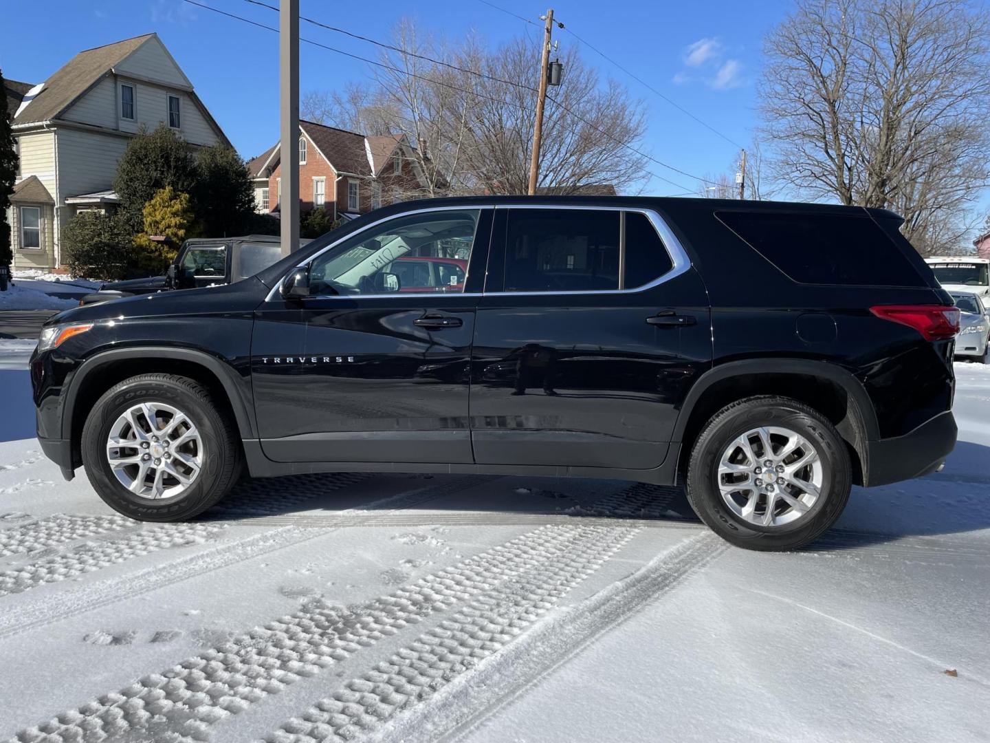 2019 black Chevrolet Traverse LS AWD (1GNEVFKW4KJ) with an 3.6L V6 DOHC 24V engine, 9A transmission, located at 101 N. Main Street, Muncy, PA, 17756, (570) 546-5462, 41.207691, -76.785942 - Photo#2